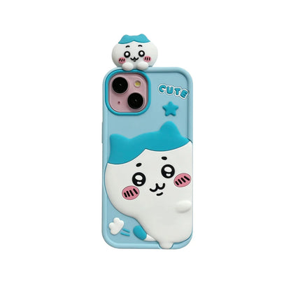 Cartoon Cute Chiikawa Hachiwares Usagis Stereoscopic Phone Case