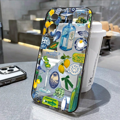 Travel Inspired Airplane Route Design Cover Transparent Phone Case