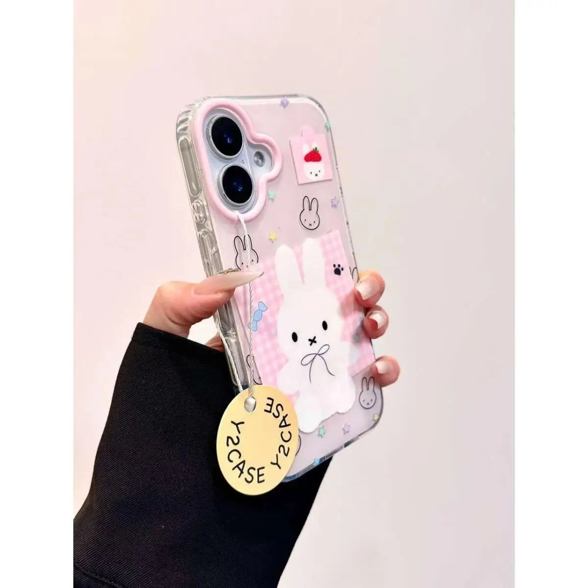 Miffy Kawaii Cartoon Mobile Phone Case Cute Anime Rabbit Pendant Phone Case Suitable For iPhone