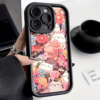 Lovely Cats Flower Phone Case
