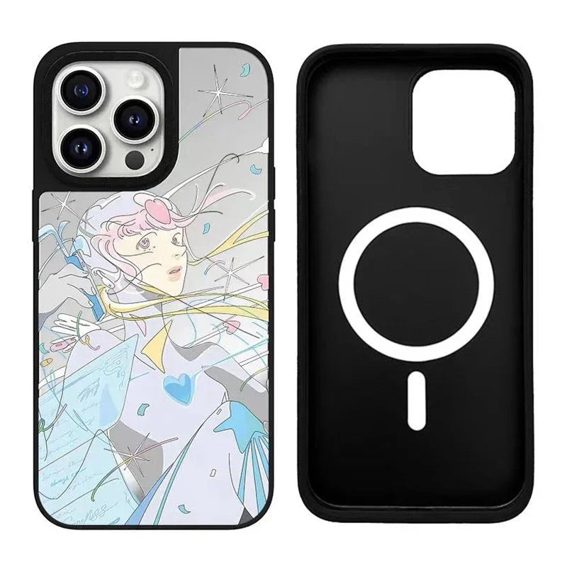 MagSafe Mirror Surface Anime Girl Case Phone Case