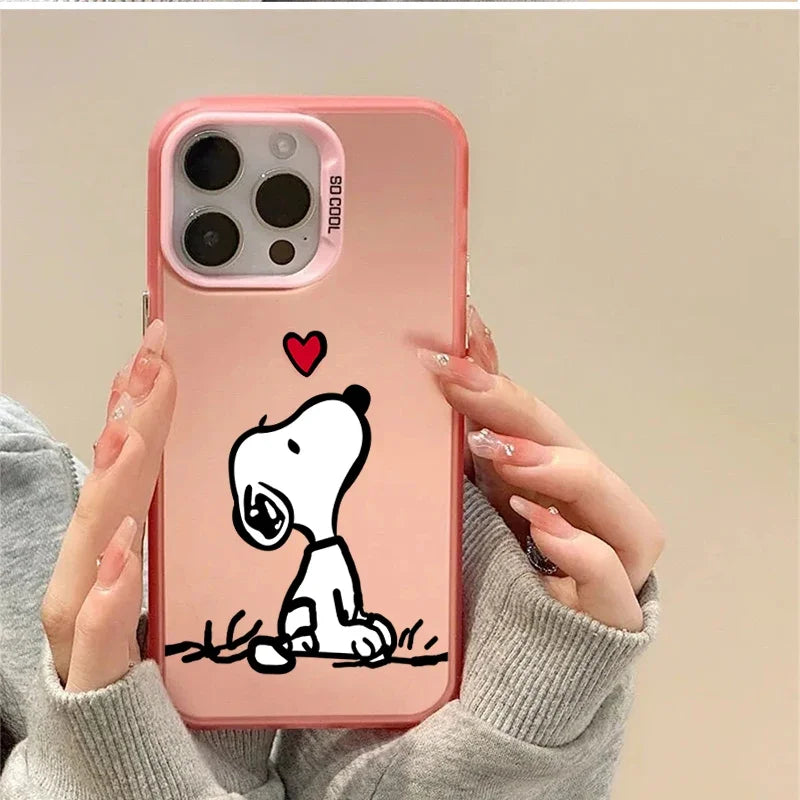 Lovely Snoopy Cartoon Case For iPhone