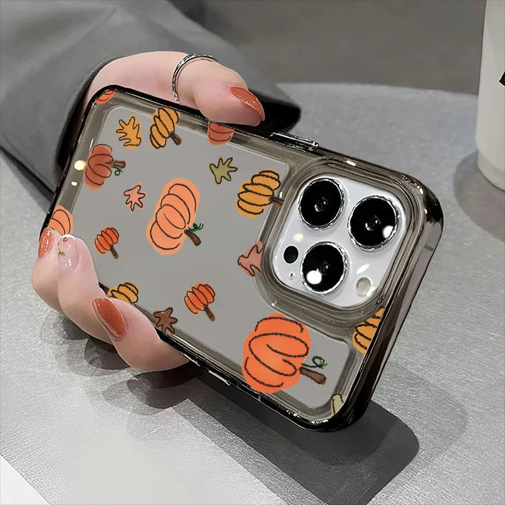 Happy Halloween Pumpkin Clear Phone Case For iPhone