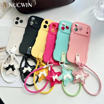 3D Wave Silicone Lanyard Case For iPhone
