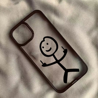 Cartoon Matchman Hard Clear Phone Case