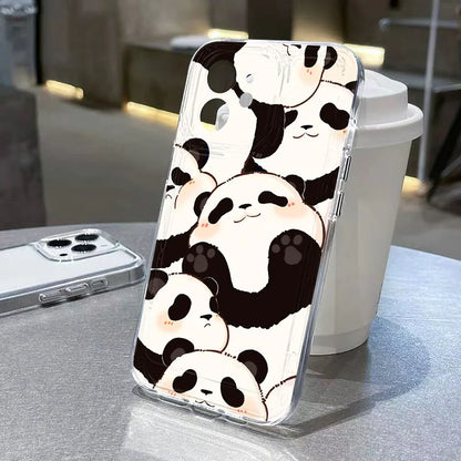 Cute Panda Clear Phone Case