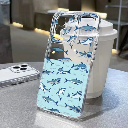 Ocean Animals Soft Clear Cover Whale Phone Case
