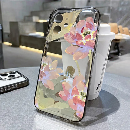 Flower Shockproof Silicone Cover Funda Phone Case