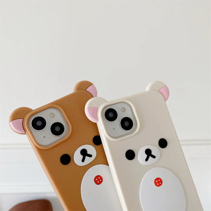 Cartoon Rilakkuma Bear Soft Silicone Phone Case