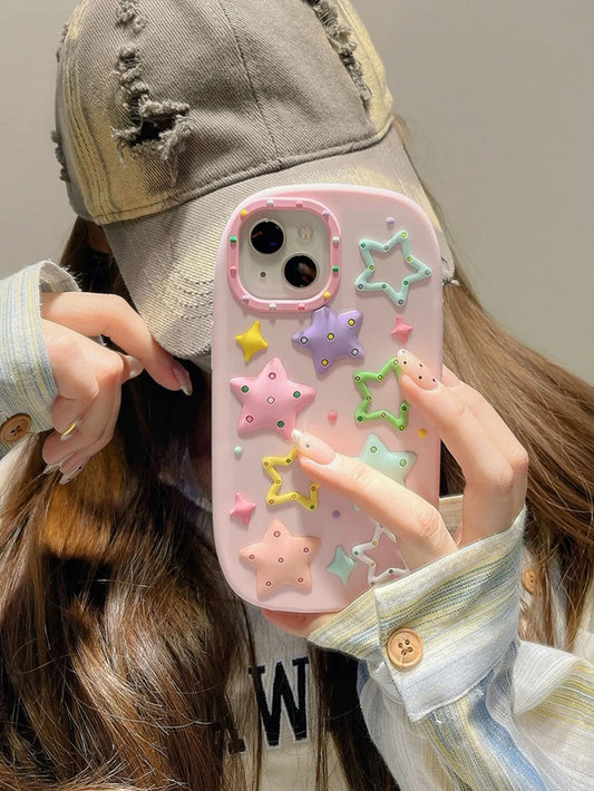 Dopamine Contrast Stereoscopic Star Suitable Phone Case