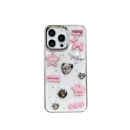 3D Love Heart Balloon Dog Phone Case