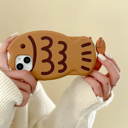 Soft Silicone Cartoon Cute Taiyaki Shockproof Phone Case