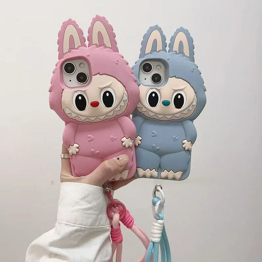 3D Cartoon Kawaii Monster Rabbit Soft Silicone Phone Case For iPhone