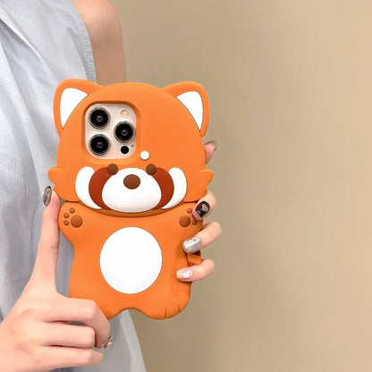 Cute Cartoon Silicone Cute Little Raccoon Suitable Phone Case