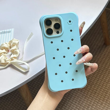 Luxury Diy Charms Holes Phone Case For iPhone