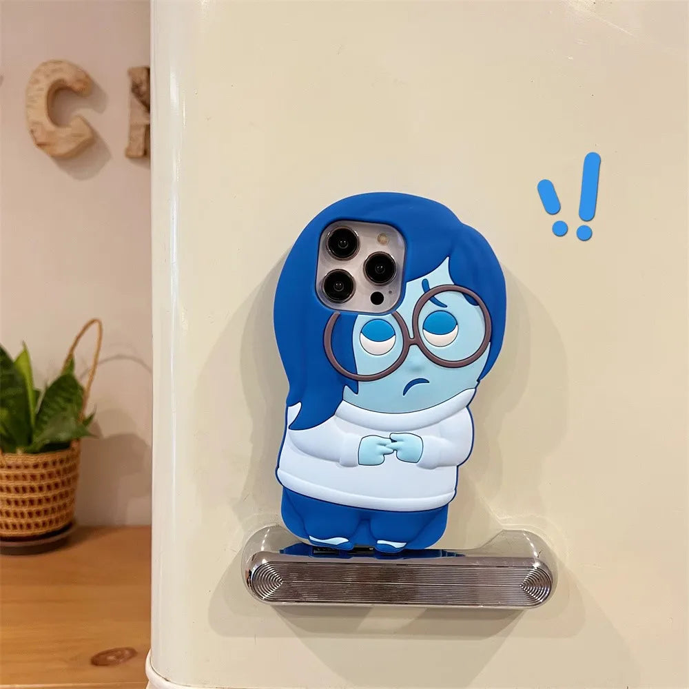 Kawaii Stereoscopic 3D Cartoon Sadness Phone Case