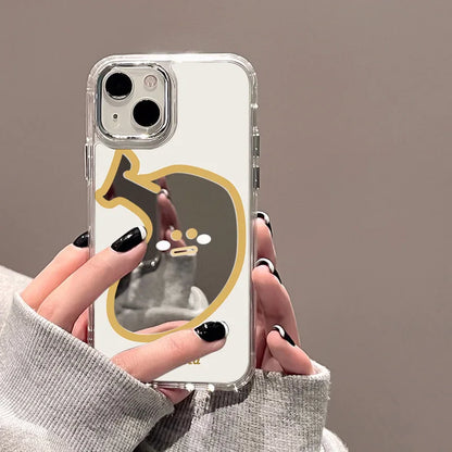 Cartoon Fruit Make Up Mirror Phone Case