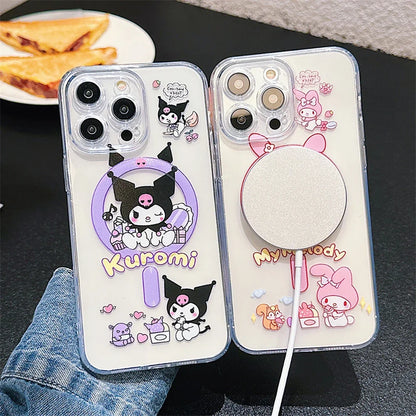 Cute Kuromi My Melody For Magesafe Wireless Charge Phone Case