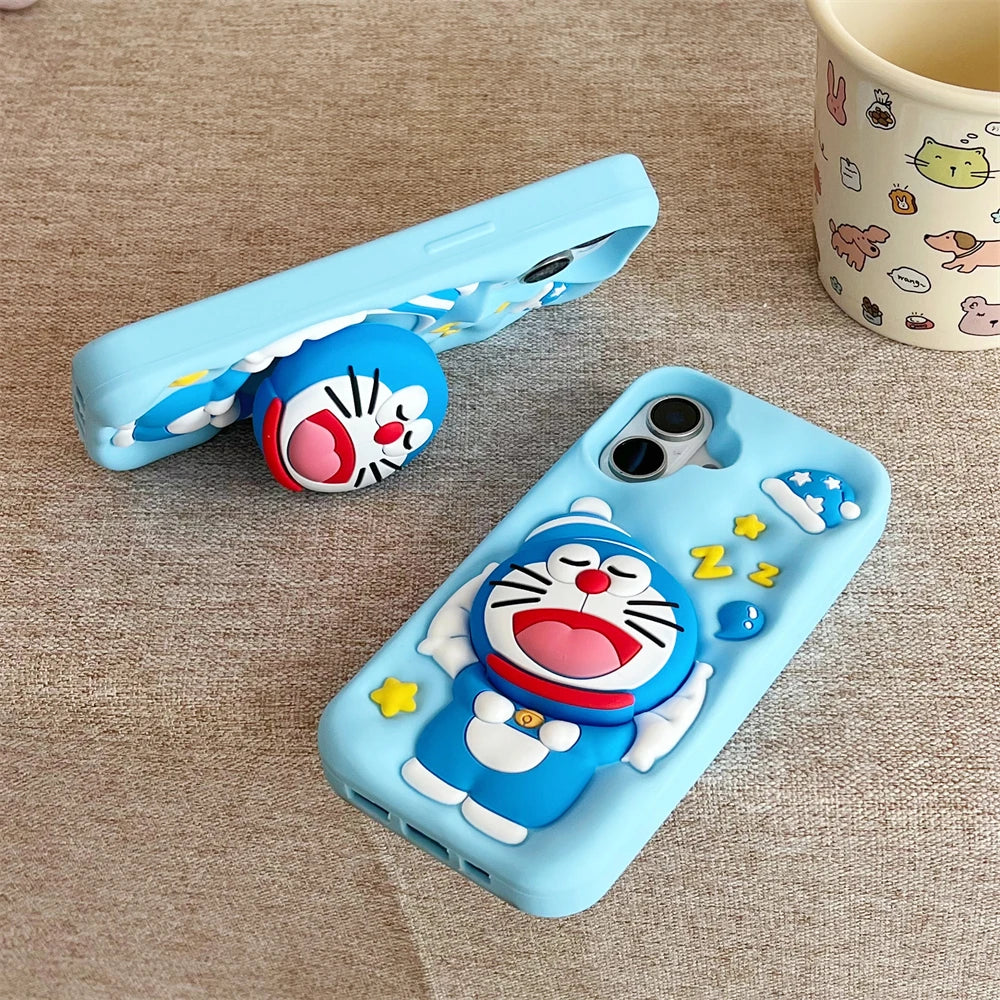 Lovely Doraemon Sleeping Cartoon Phone Case