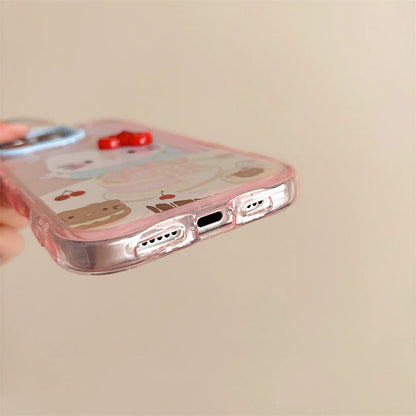 Pink Strawberry Cake Hello Kitty Phone Case