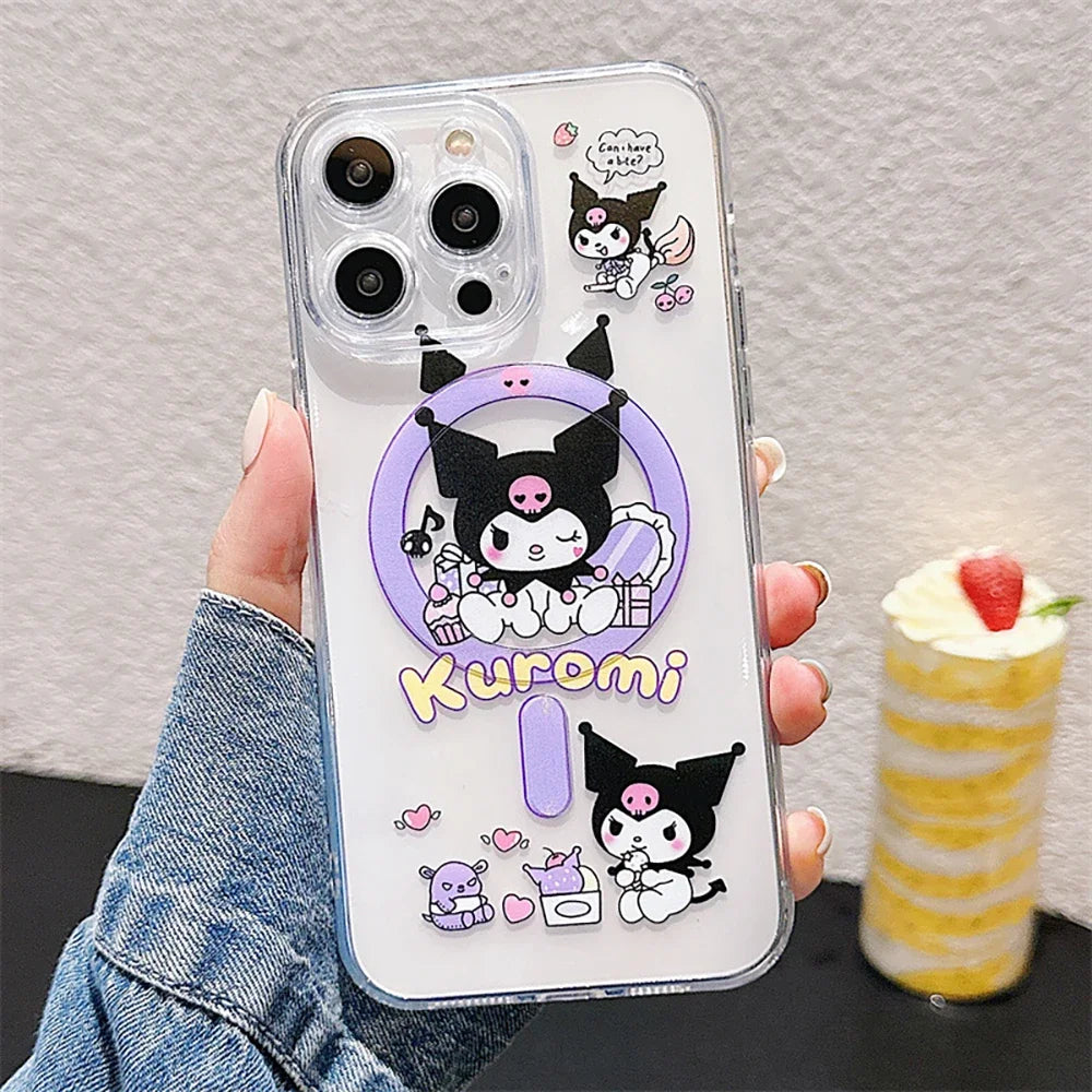 Cute Kuromi My Melody For Magesafe Wireless Charge Phone Case