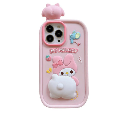 Melody 3D Cartoon Decompress Silicon Soft Phone Case