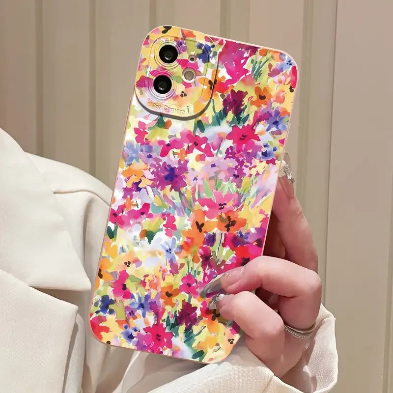 Oil painting Flowers Pattern Design Print Phone Case