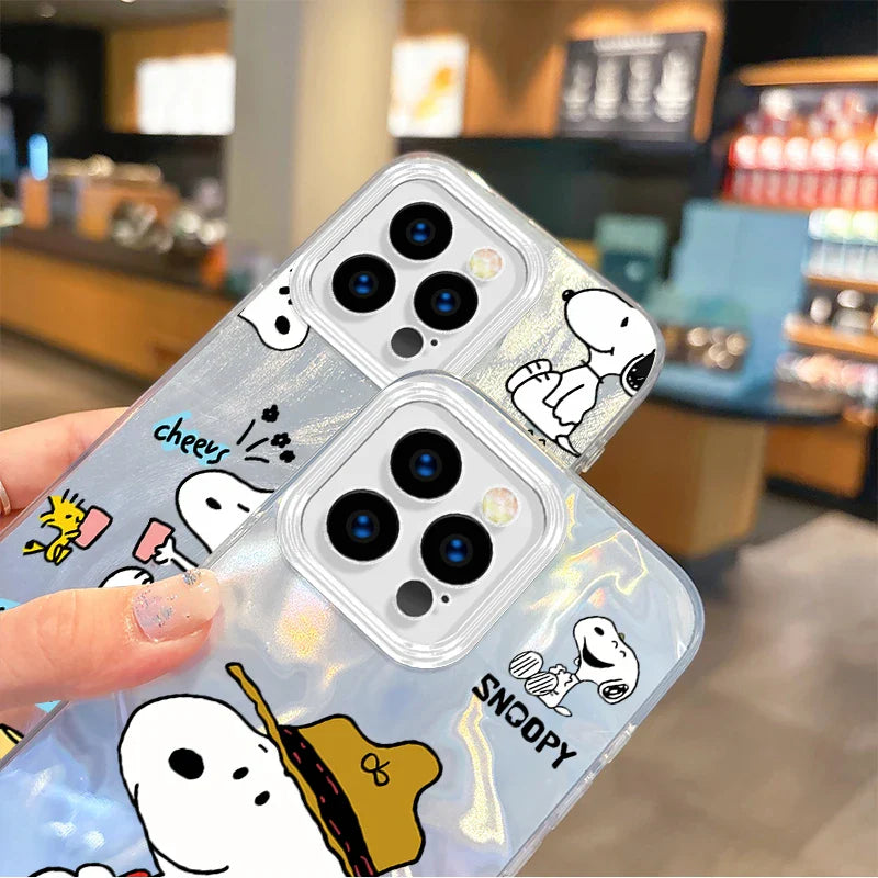 New Snoopy Dog Cute Cartoon Gradient Phone Case