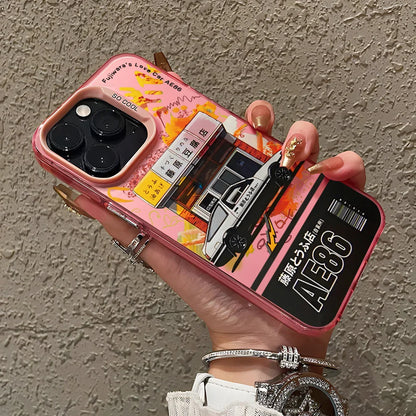 Initial Silver Matte Hard Cover Phone Case