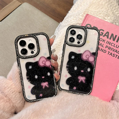 Luxury Diamond Bling Glitter Cartoon Hello Kitty Phone Case
