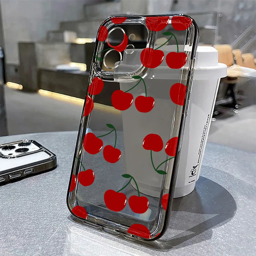 Cherry Silicone Phone Case For iPhone