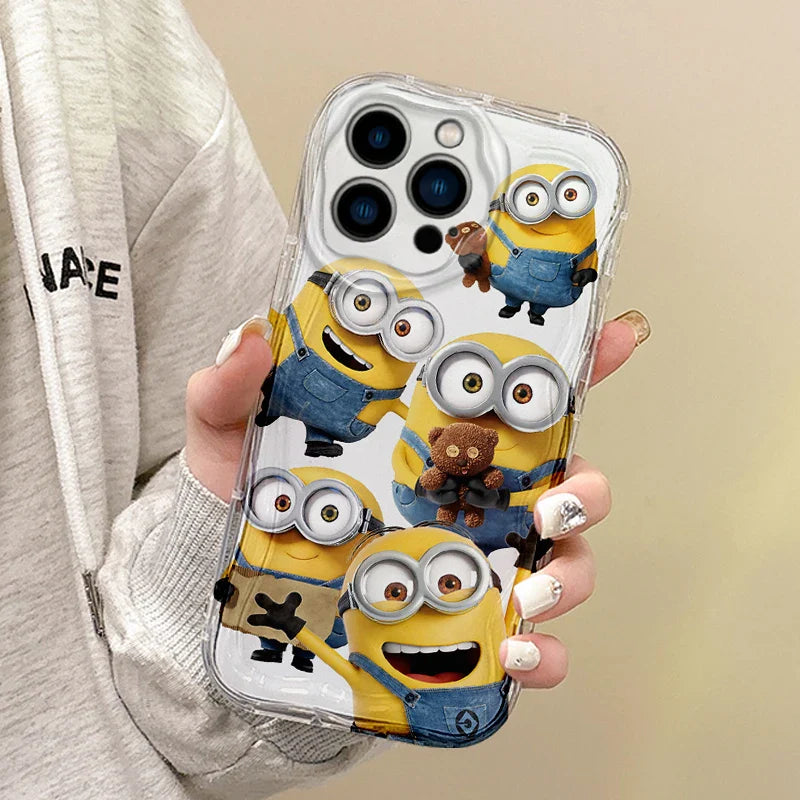 Cute Minions Cartoon Wave Phone Case