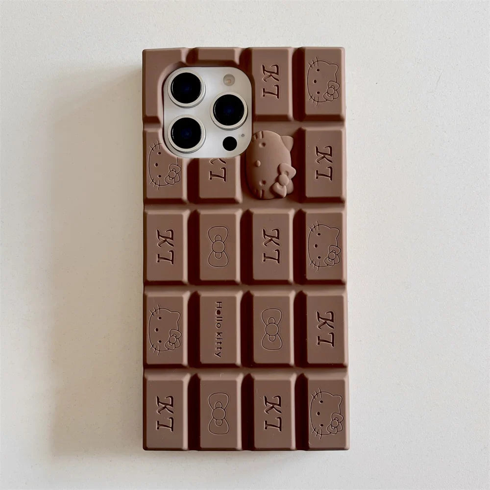 3D Cartoon Chocolate Hello Kitty Rilakkuma Soft Silicone Phone Case