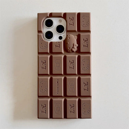 3D Cartoon Chocolate Hello Kitty Rilakkuma Soft Silicone Phone Case