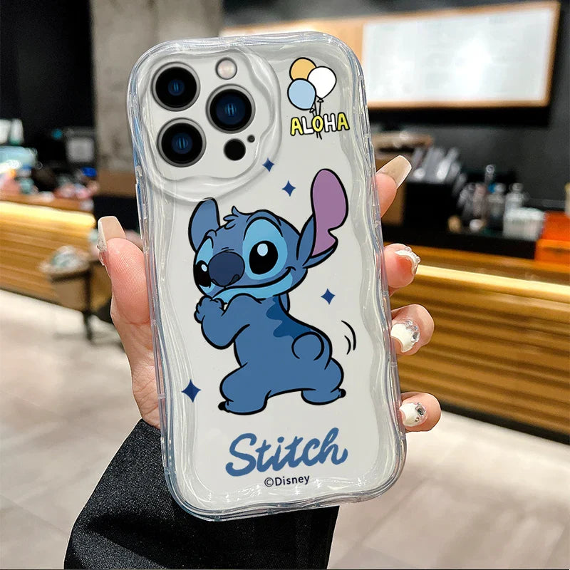 Disney Stitch Angel Lovers Phone Case For iPhone