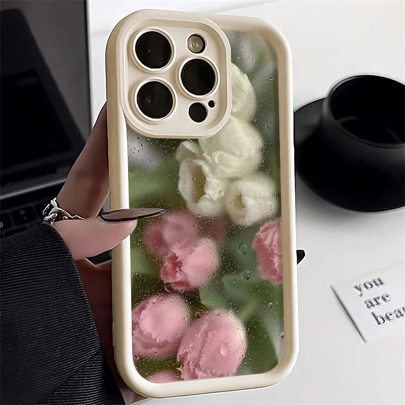 Matte Silicone Flower Phone Case