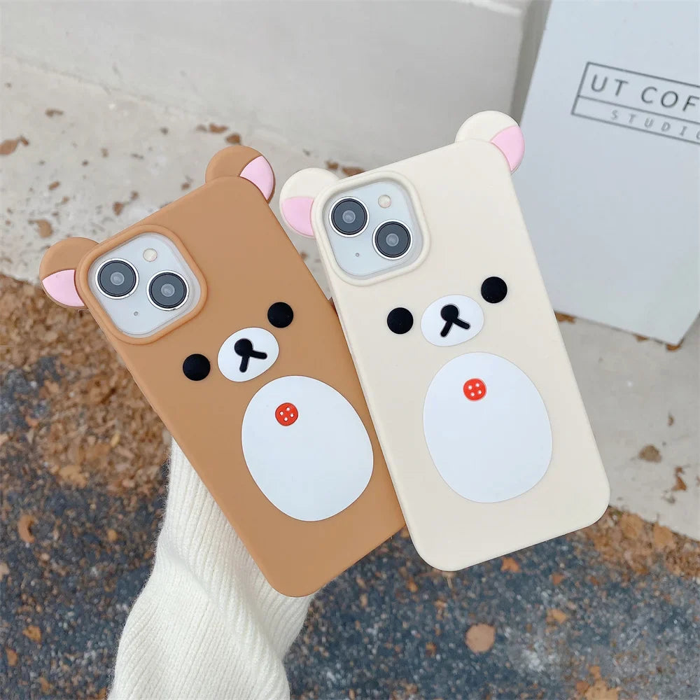 Cartoon Rilakkuma Bear Soft Silicone Phone Case