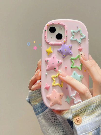 Dopamine Contrast Stereoscopic Star Suitable Phone Case