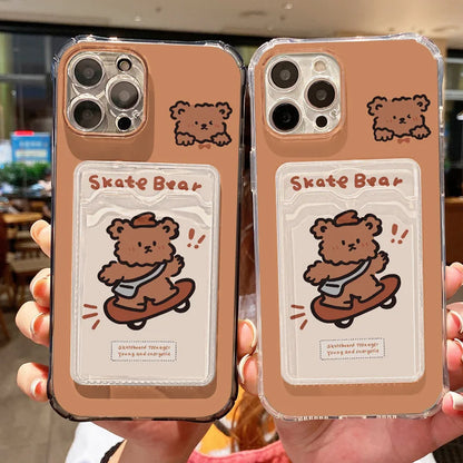 Cute Skate Bear Phone Case