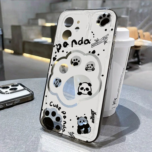 Cute Panda Clear Phone Case