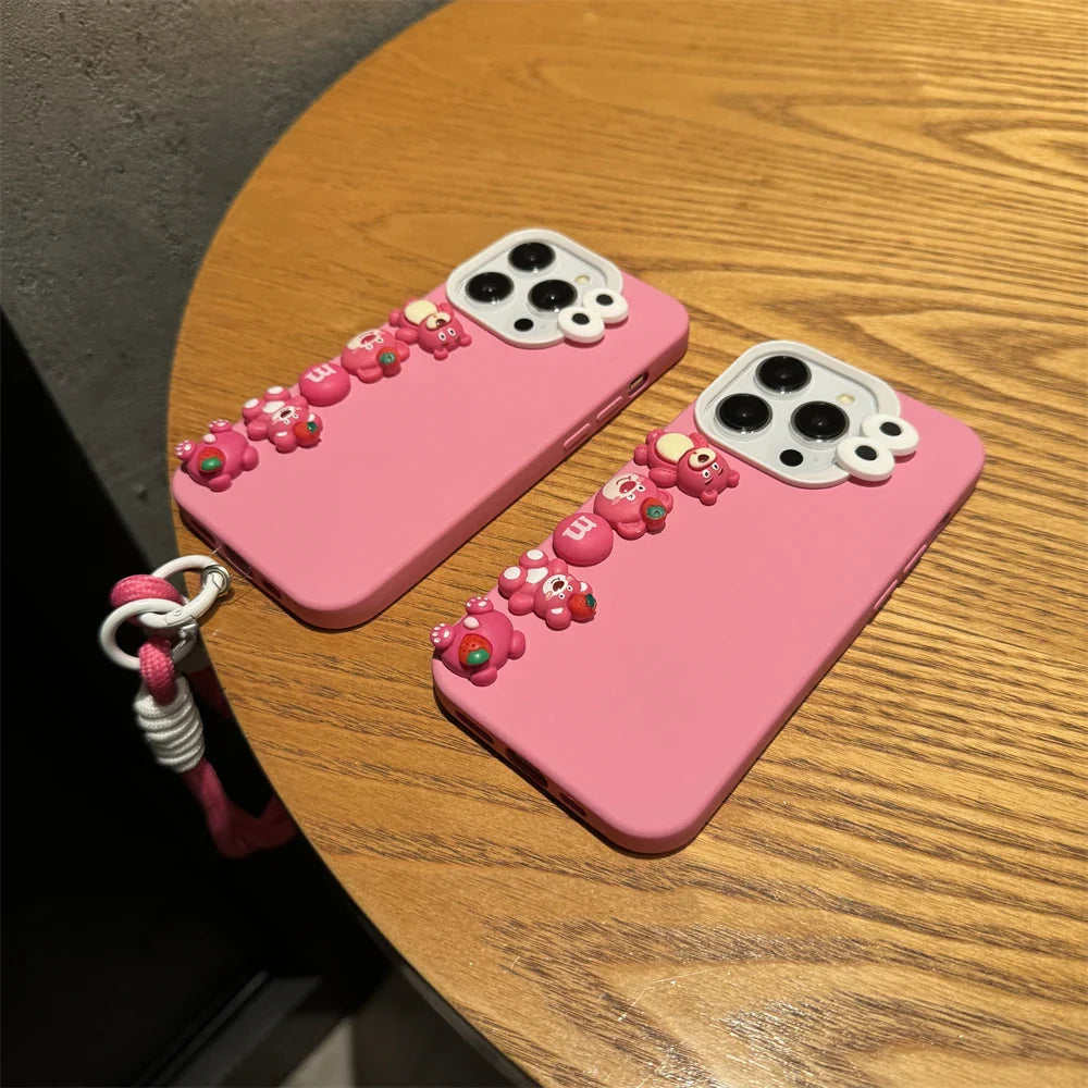 Disney Pink Strawberry Bear Phone Case