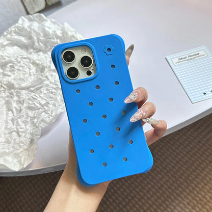 Fashion Diy Charms Holes Phone Case For iPhone