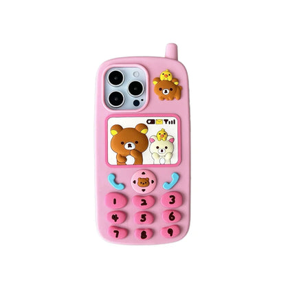 Funny Cartoon Rilakkuma Bear Phone Case