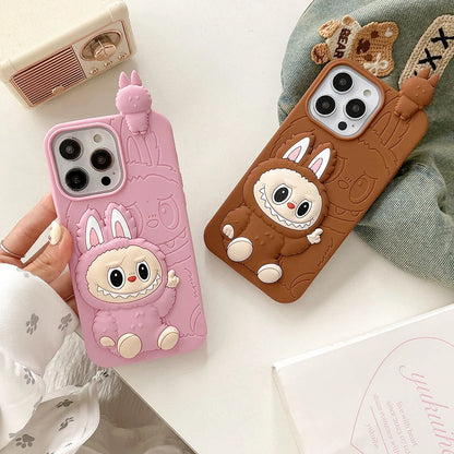 Cartoon LaBubu Monsters Toy Case Soft Silicone Phone Case