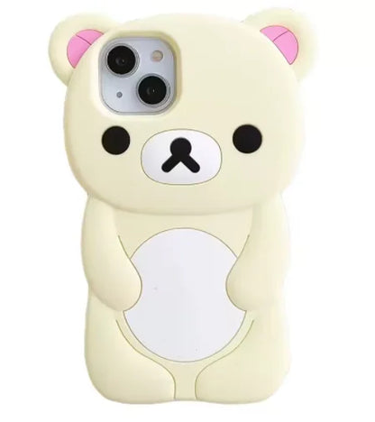 Cartoon Rilakkuma Bear Silicone Soft Cover Phone Case
