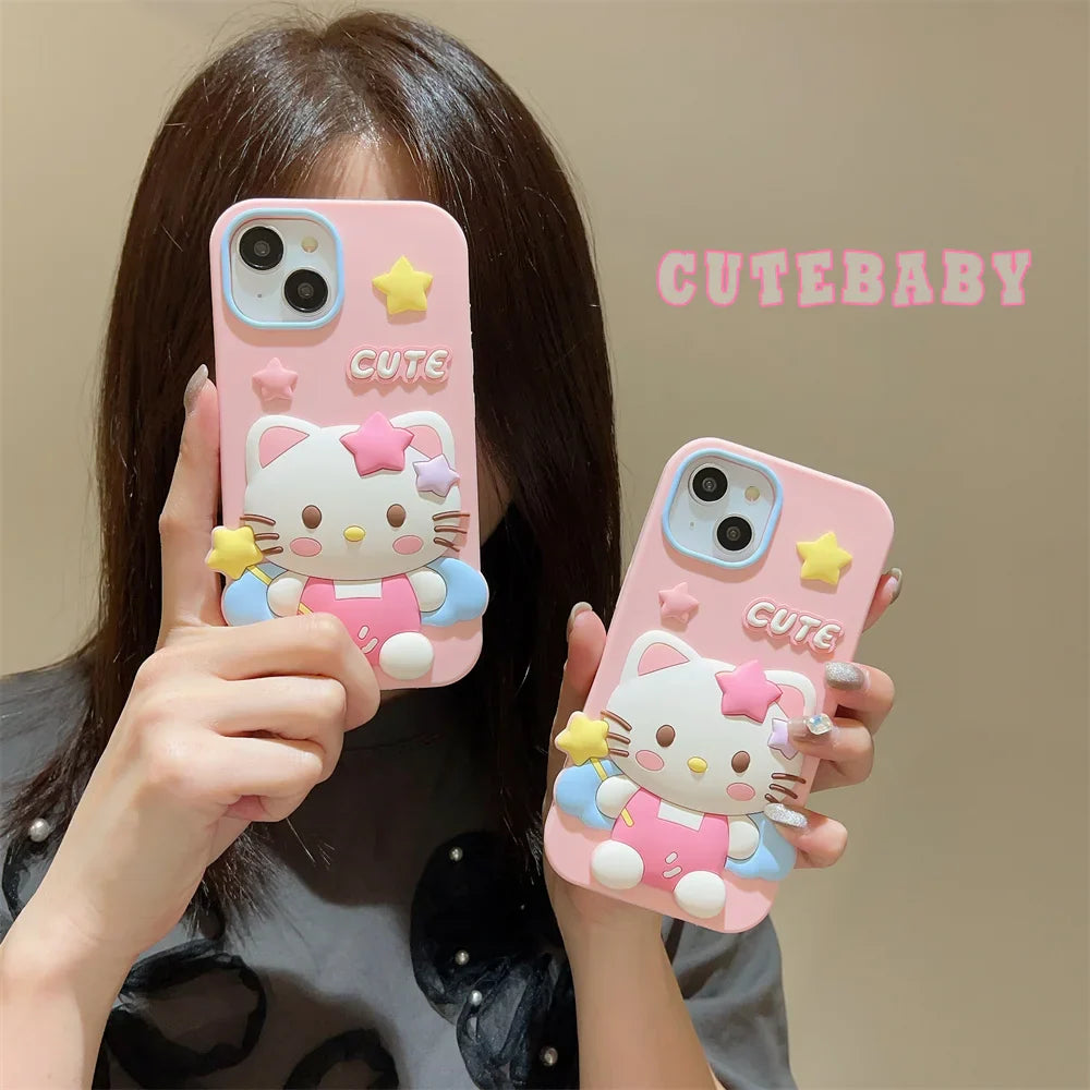 Hello Kitty Cartoon Silicone Phone Case