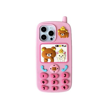 Funny Cartoon Rilakkuma Bear Phone Case