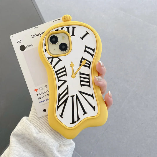 Funny Cartoon 3D Clock  Phone Case