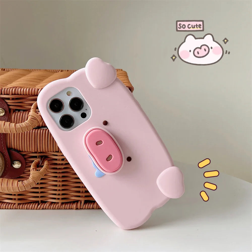 Kawaii Cartoon Pig Phone Case