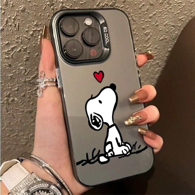 Lovely Snoopy Cartoon Case For iPhone